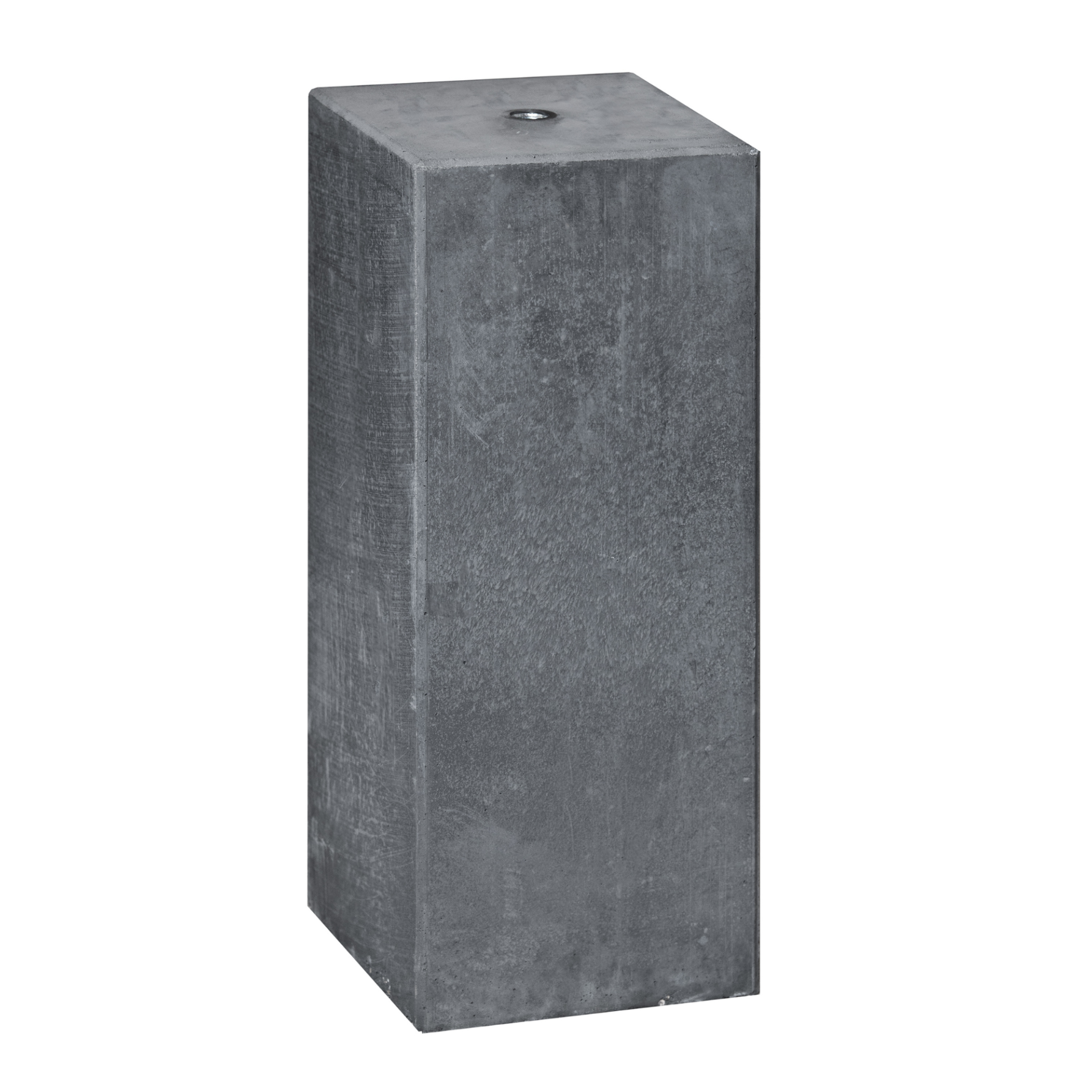 Black Concrete Base 200mm x 200mm x 500mm (M20) Includes stainless steel height adjustment plate